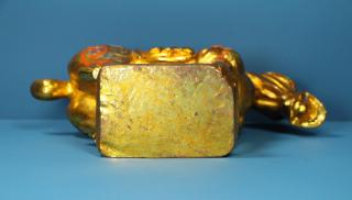 旧藏精品老和田玉包金烧蓝马 高22.5厘米