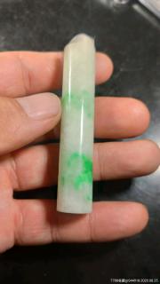 清代翡翠老翎管