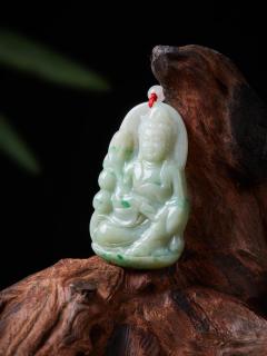 普陀山书院出品 墨玉/和田玉/翡翠观音挂饰