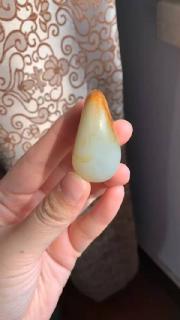精美的新疆和田玉皮色籽料原石吊坠💎可包金🍀 ​
